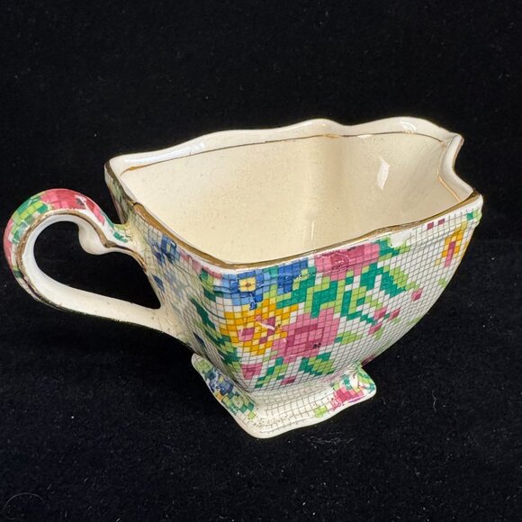 Vintage Chintz Royal Winton Queen Anne Creamer & Open Sugar bowl tea - B1354 - Picture 10 of 14